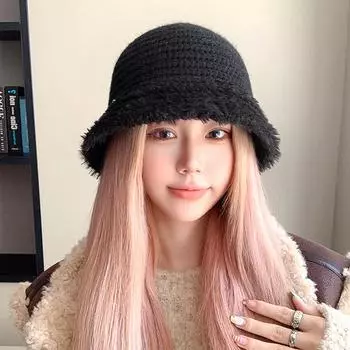 Универсальные плюшевые панамы, согревающие, открывающие лицо, маленькие шерстяные, толстые, теплые, ветрозащитные, пляжные шляпы для путешествий average size