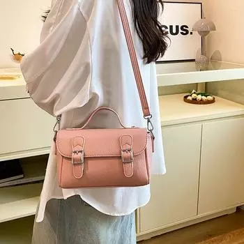 Универсальные полиуретановые сумки через плечо для женщин, однотонные сумки, простые дорожные сумки, повседневные модные новые стили