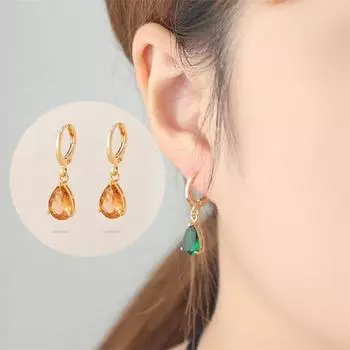 Универсальные простые серьги с пряжкой для ушей, серьги-капли в стиле ретро, женские серьги с каплями воды 10cm * 5cm * 0.5cm фиолетовый