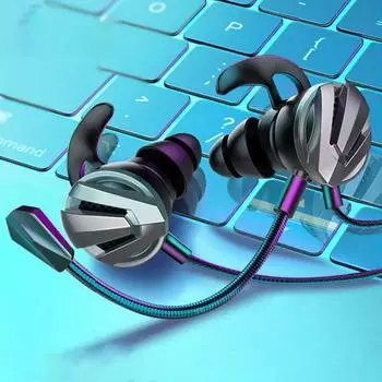 Универсальные проводные игровые наушники-вкладыши с тяжелыми басами и микрофоном для телефона/компьютера 7