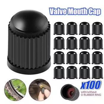 Универсальные пылезащитные колпачки для вентилей шин, крышки для штоков клапанов, пластиковые колпачки для шин с резиновым кольцом для автомобилей, мотоциклов, велосипедов, аксессуаров 10PCS