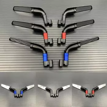 Универсальные регулируемые боковые зеркала заднего вида для мотоцикла Wind Wing для YAMAHA MT07 KTM 250 DUKE 990 Ducati V4 Kawasaki Z90 Suzuki красный