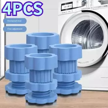 Универсальные регулируемые по высоте подставки для стиральной машины, антивибрационные подставки для холодильника, фиксированные нескользящие подставки 4PCS