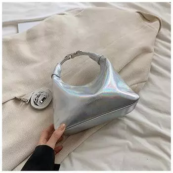 Универсальные серебряные женские сумки, переносная квадратная сумка, сумка через плечо, корейская мода, летний новый тренд