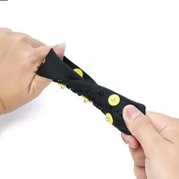 Универсальные силиконовые нескользящие стельки - 2 комплекта нескользящих бахил для улицы для безопасности и сцепления - идеальный выбор для активного отдыха и спорта чёрный