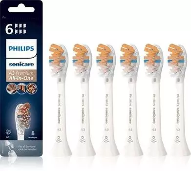 Универсальные сменные насадки для зубных щеток Philips Sonicare Premium HX9096/10 TU прозрачный