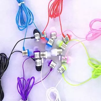 Универсальные стереонаушники-вкладыши 3,5 мм, наушники-вкладыши, гарнитура для сотового телефона чёрный