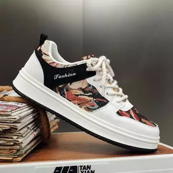 Универсальные студенческие скейтбордные туфли Four Seasons Новые нишевые ретро-туфли для скейтбординга из пеньковой веревки Туфли с рисунком маслом в тайном лесу Повседневная модная обувь 39