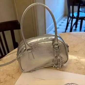 Универсальные сумки для боулинга для женщин, сумки через плечо для женщин, дизайнерские сумки, кошельки и дамские сумочки one size серебряный