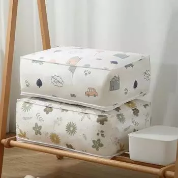 Универсальные сумки для хранения. Прочные складные сумки для хранения с принтом и прочной молнией для одеял. S D