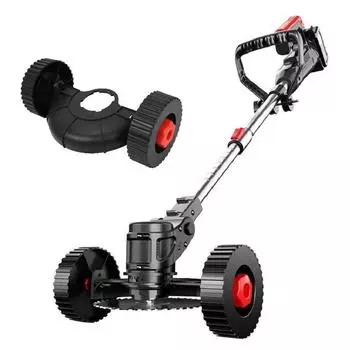 Универсальные тренировочные колеса, аксессуары для газонокосилок, съемная опорная рама для рук, регулируемый триммер для травы, повышающий эффективность чёрный