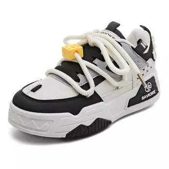 Универсальные туфли для папы, женские туфли на платформе, подчеркивающие красоту спорта и отдыха, маленькие белые туфли, обувь для скейтбординга 35