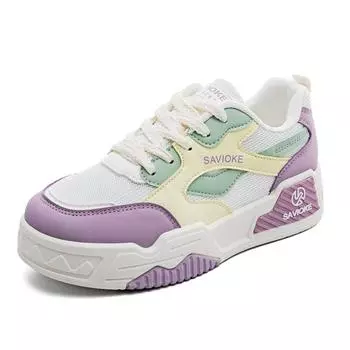 Универсальные туфли для папы, женские туфли на платформе, подчеркивающие красоту спорта и отдыха, маленькие белые туфли, обувь для скейтбординга 35 фиолетовый