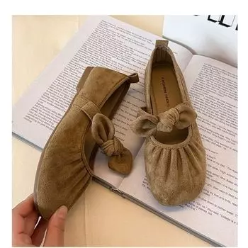 Универсальные туфли Doudou с плоской подошвой, удобные, с мягкой подошвой, французская мода, вечерние, ветреные, складки, Мэри 2024, весна и лето, новинка 35