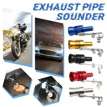 Универсальные турбины из алюминиевого сплава, глушитель выхлопных труб, свисток, автомобильный ревет, производитель S чёрный