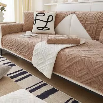 Универсальные удобные хлопковые бархатные песочные высококачественные утолщенные нескользящие подушки для сидений, зимний плюшевый чехол, чехол для полотенец на спинку 70*70cm