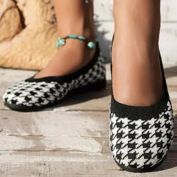 Универсальные удобные туфли на плоской подошве, женские классические разноцветные туфли без шнуровки на плоской подошве, повседневная дышащая прогулочная обувь с неглубоким носком 36