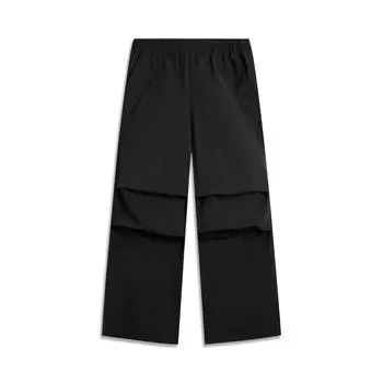 Универсальные уличные брюки Li Ning CF Print, быстросохнущие, однотонные, прямые, повседневные, женские, черные, AYKV206-5 M
