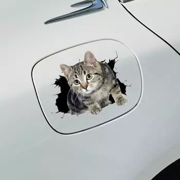 Универсальные водостойкие автомобильные 3D наклейки с изображением кошек, Стайлинг животных, маскировочные наклейки для кузова автомобиля, креативные забавные автонаклейки