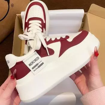 Универсальные высокие и маленькие белые туфли на толстой подошве для женщин 2024 года, новые летние спортивные туфли Niche Design Feel Board 35 белый