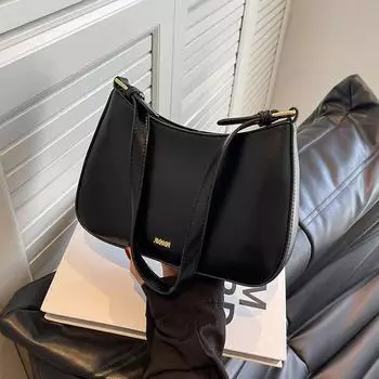 Универсальные высококачественные женские красные сумки, модная простая сумка на одно плечо с буквенным принтом, женская сумка через плечо с текстурой (20cm<Max Length<30cm)