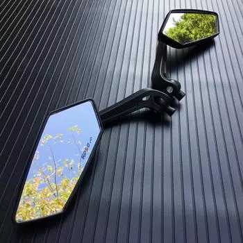Универсальные зеркала для мотоцикла 8 мм 10 мм, черные боковые зеркала заднего вида для Honda Suzuki Yamaha Kawasaki, скутера Ducati