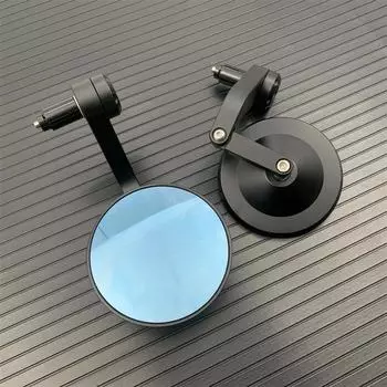 Универсальные зеркала заднего вида для мотоцикла, круглые, для Cafe Racer, для Vesspa, Piaggio, Ducati, Scrambler 800, 1200 чёрный