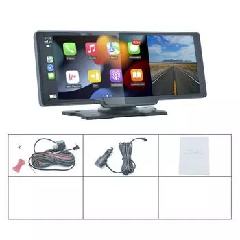 Универсальный 10,26-дюймовый автомобильный монитор AirPlay, автомобильное радио, мультимедийный видеоплеер, портативный HD беспроводной Carplay, автоматическое голосовое управление 10.26inch car radio