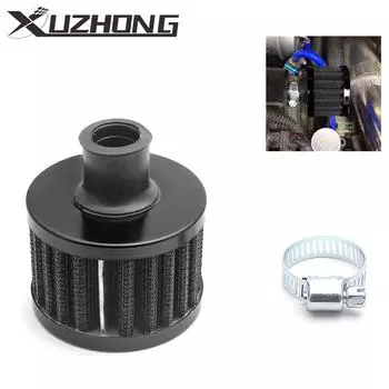 Универсальный 12 мм воздушный фильтр для мотоцикла холодный воздухозаборник грибовидный стиль высокая пропускная способность картер вентиляционная крышка мини-фильтры сапуна красный