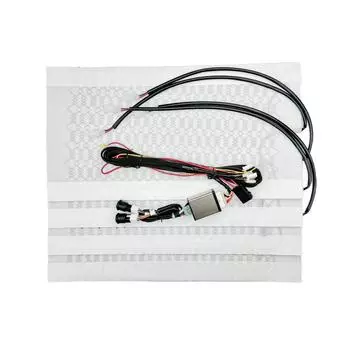 Универсальный 12 В карбоновый подогреватель сиденья автомобиля, комплект из 3 уровней, круглый двойной переключатель управления с комплектом ремней безопасности, зимний чехол для обогрева CHINA