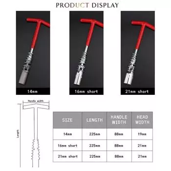 Универсальный 14 16 21 мм автомобильный торцевой ключ для свечей зажигания, удлинитель свечей зажигания, универсальный шарнир, инструмент для разборки автомобиля, торцевой ключ