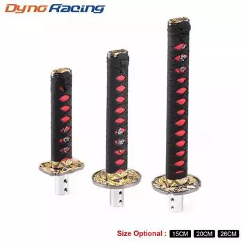 Универсальный 150 мм/200 мм/260 мм JDM Катана Самурайский меч ручка переключения передач с адаптерами ручка переключения передач 15CM