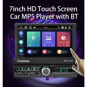 Универсальный 1 din автомобильный радиоприемник Android Auto Carplay Autoradio WIFI Gps Navi Android 7 ручной выдвижной экран мультимедийный проигрыватель carplay
