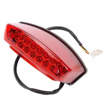 Универсальный 1 шт. 12 В 21 светодиодный фонарь для номерного знака мотоцикла, красный задний стоп-сигнал