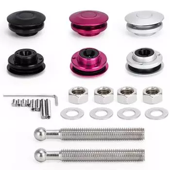 Универсальный 2,4-дюймовый 62-мм кнопочный комплект штифтов для заготовок капота, комплект фиксаторов, комплект фиксаторов, быстрая защелка из сплава чёрный