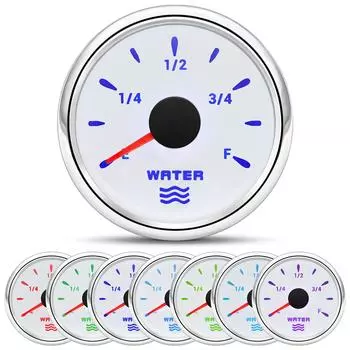 Универсальный 2 52 мм датчик уровня топлива для воды с 7 цветами подсветки для транспортных средств с датчиком 0-190 Ом, аксессуары для автомобильных приборов