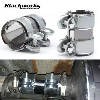 Универсальный 2-дюймовый/2,5-дюймовый зажим из низкоуглеродистой нержавеющей стали для модификации автомобиля, хомут для турбовыхлопной трубы, пряжка, обруч для горла, сталь