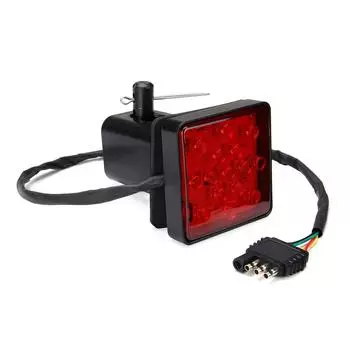Универсальный 2-дюймовый чехол для автомобильного прицепа, сцепного устройства, 15 светодиодов, крышка трубки заднего фонаря со светодиодным стоп-сигналом