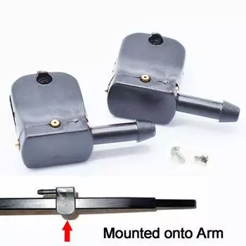 Универсальный 2X передний рычаг стеклоочистителя, форсунка для омывателя, набор для струйного распыления для Renault Espace 3 для VW Crafter Smart Fortwo 12 мм крюк чёрный