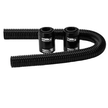 Универсальный 36-дюймовый гибкий шланг для радиатора из нержавеющей стали, комплект шлангов для охлаждающей жидкости с торцевыми крышками, зажим, автомобильный шланг для охлаждения, автомобильные аксессуары чёрный