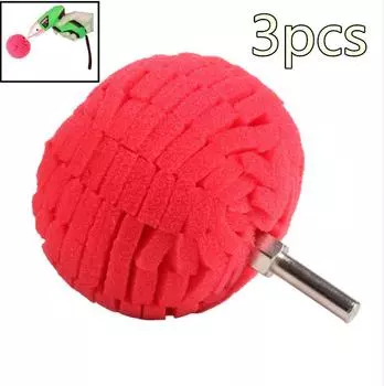 Универсальный 3 шт. Красный Мягкий 3 (76мм )Полировальный шар Финишный полировальный круг Полировальная подушечка для полировки автомобиля