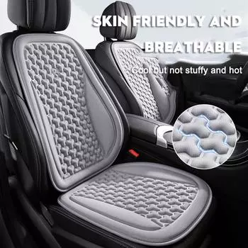 Универсальный 3D дышащий чехол для автомобильного сиденья, летняя потонепроницаемая подушка для автомобильного сиденья, выпуклый дизайн для рассеивания тепла, коврик для автомобильного кресла чёрный
