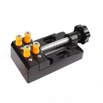 Универсальный 57 мм регулируемый мини-слесарный зажим для сверлильного станка, настольные тиски, ручной стационарный инструмент для ремонта и обработки дерева one-size чёрный