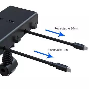 Универсальный 65 Вт PD двойной кабель выдвижной быстрой зарядки автомобильный USB-зарядное устройство типа C многофункциональный мобильный телефон автомобильные задние зарядные устройства