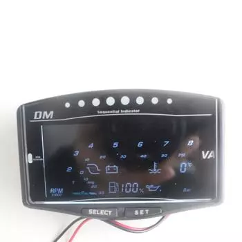 Универсальный 6-функциональный 12/24 В грузовик автомобильный ЖК-цифровой датчик давления масла турбонаддува