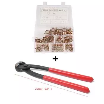 Универсальный 72 шт. 7-17 мм Автомобильный пружинный зажим Зажим для шланга топливной магистрали Зажим для водяной трубы Зажим для воздушной трубки Крепеж с инструментом-плоскогубцами