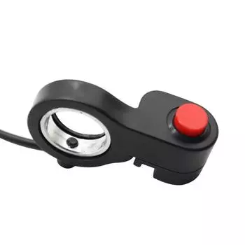 Универсальный 7/8-дюймовый руль мотоцикла, кнопка управления звуковым сигналом для мотоцикла, грязевого велосипеда чёрный