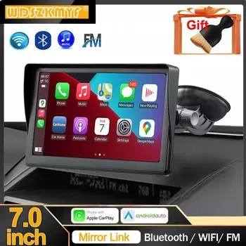 Универсальный 7-дюймовый портативный сенсорный экран беспроводной Carplay Android Auto мультимедийный видеоплеер камера заднего вида интеллектуальные автомобильные системы