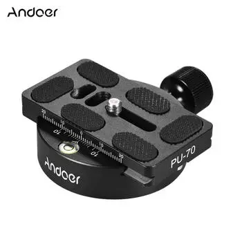 Универсальный адаптер для дискового зажима головки штатива из алюминиевого сплава с быстросъемной пластиной PU-70