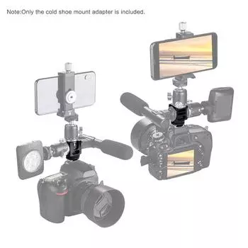 Универсальный адаптер для крепления камеры на холодную башмак из алюминиевого сплава с 4 винтами 1/4 дюйма для крепления на холодную башмак чёрный